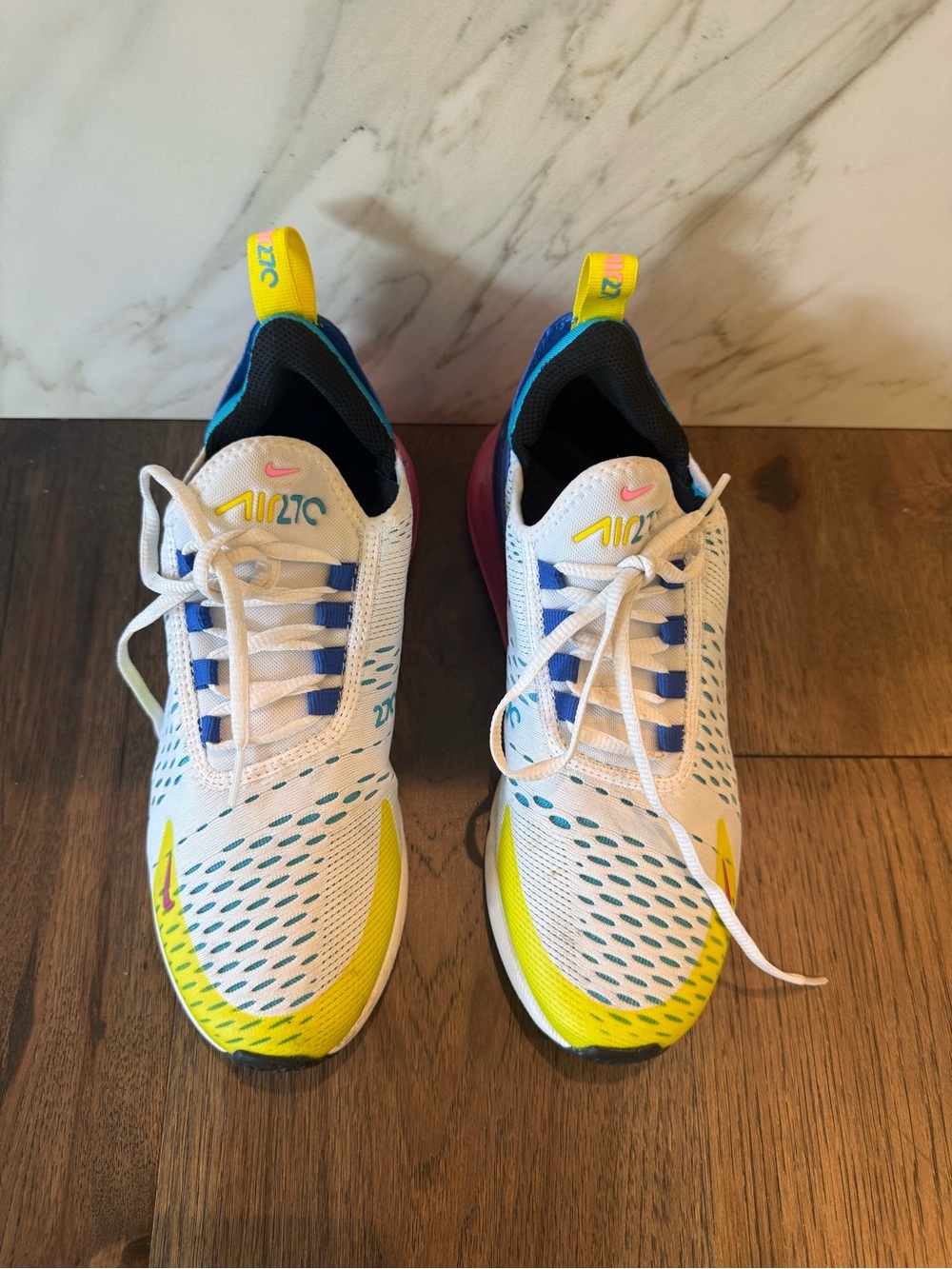 Nike Kids' Running Sneakers - White/Yellow/Blue